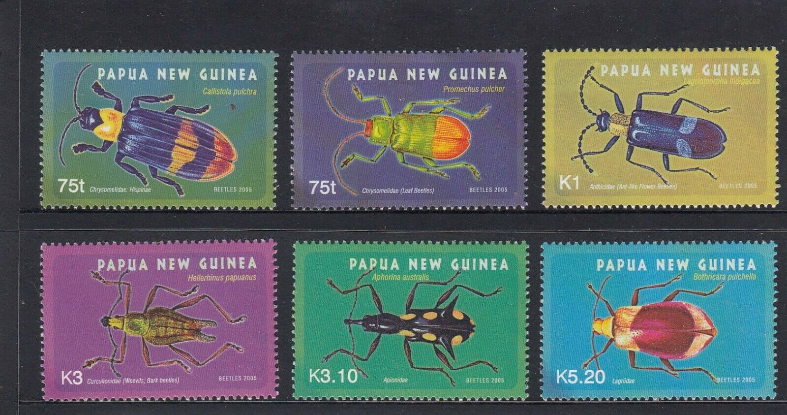 Papua New Guinea 2005 - Insecte, serie neuzata
