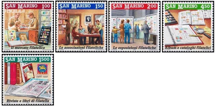San Marino 1991 - Colectionarea de timbre, serie neuzata
