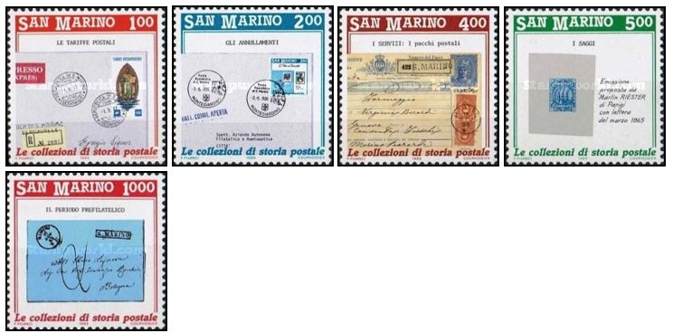 San Marino 1989 - Colectionarea de timbre, serie neuzata