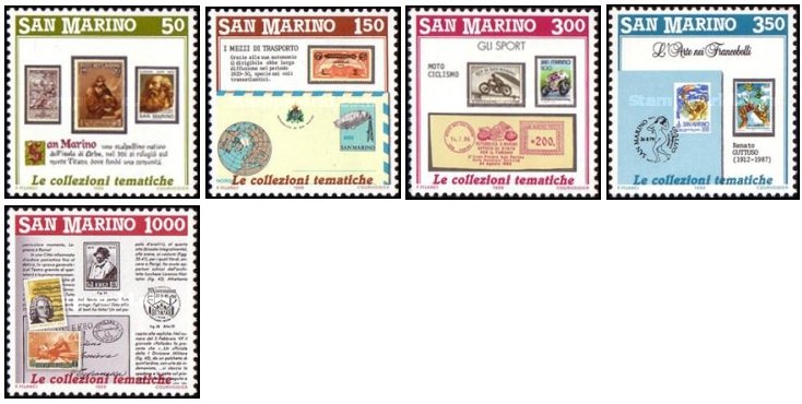 San Marino 1988 - Colectionarea de timbre, serie neuzata