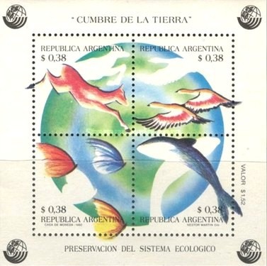 Argentina 1992 - Protejarea naturii, bloc neuzat