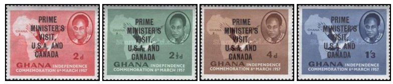 Ghana 1958 - Vizita Primului Ministru in Canada serie neuzata
