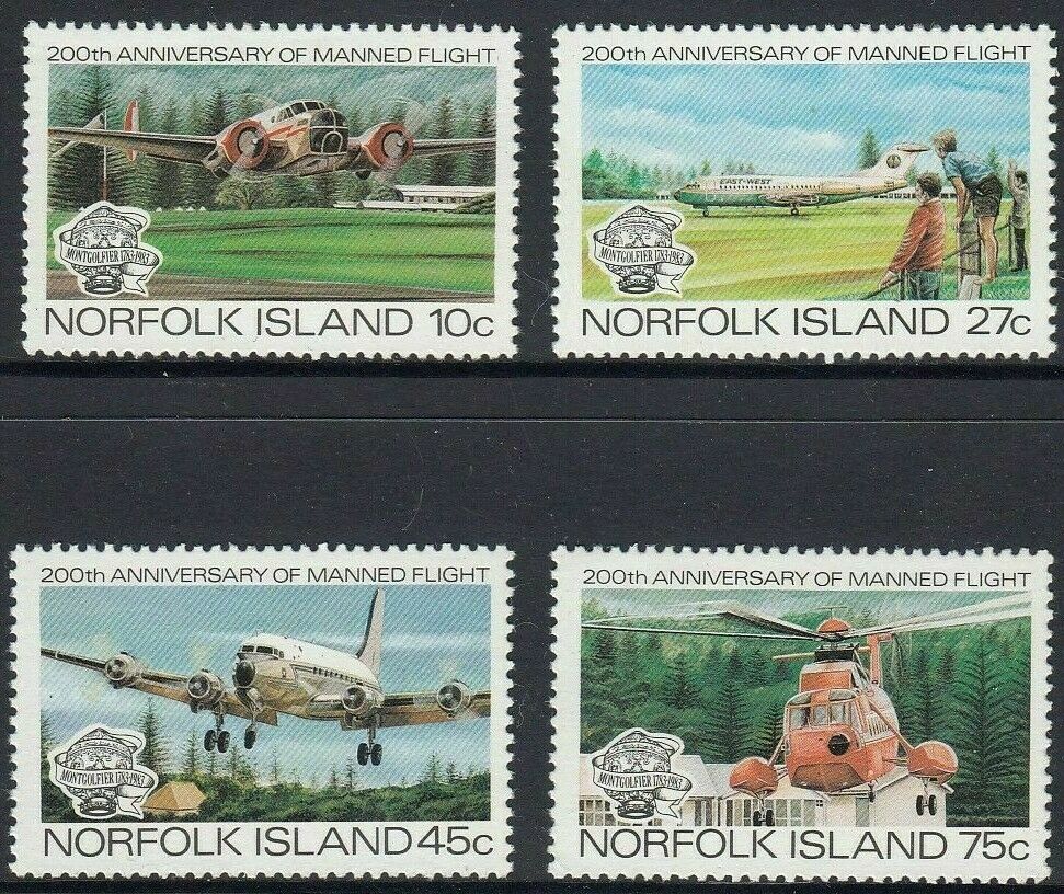 Norfolk Island 1983 - 200th Anniv. Manned Flight serie neuzata