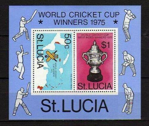 Saint Lucia 1975 - Cricket, colita neuzata