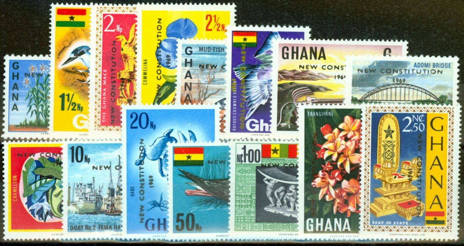 Ghana 1969 - Constitutia, supratipar, serie neuzata