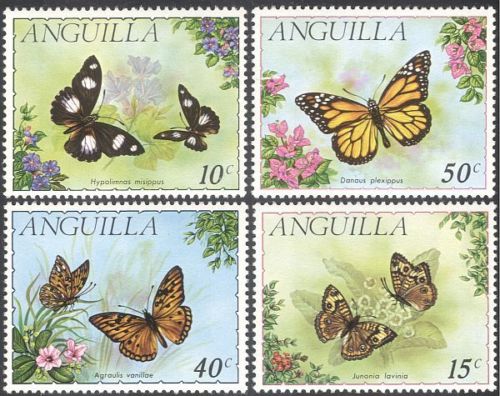 Anguilla 1971 - Fluturi, serie neuzata