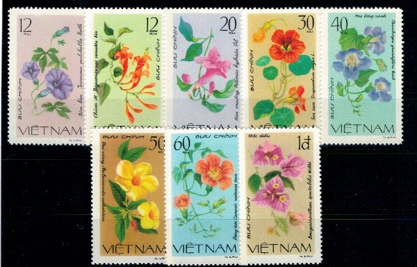Vietnam 1980 - Flori, serie neuzata
