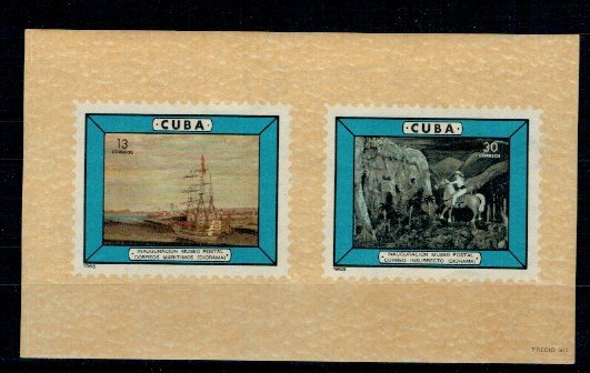 Cuba 1965 - Arta, pictura, muzeul postei, colita neuzata