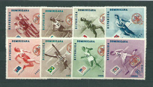 Dominican Republic 1957 - JO Melbourne, atleti, supr., serie neu