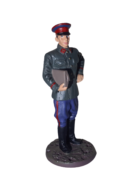 Soldat de plumb / figurina - Armata Rosie, ww2, comisar