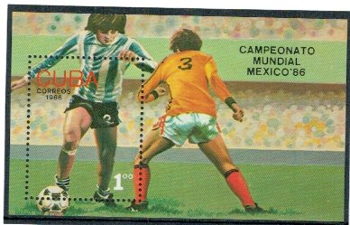 Cuba 1986 - CM fotbal Mexic, colita neuzata