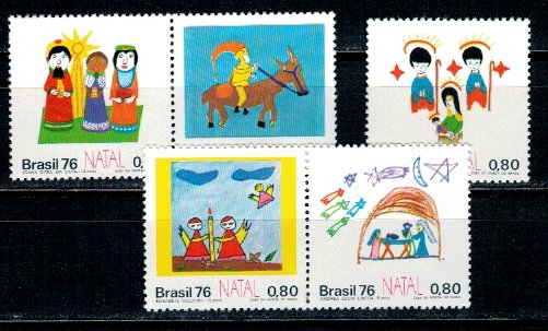 Brazilia 1976 - Craciun, serie neuzata