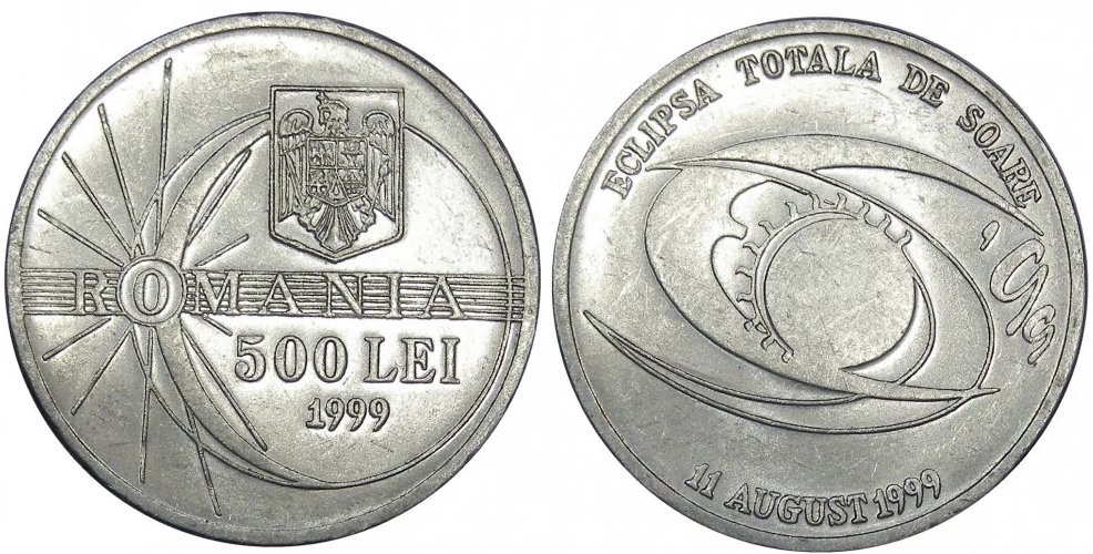 Romania 1999 - 500 lei, eclipsa, UNC