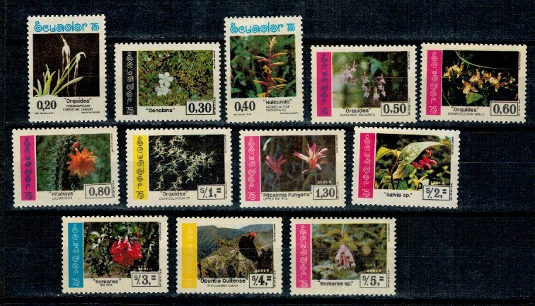 Ecuador 1975 - Flori, serie neuzata