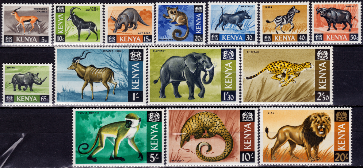 Kenya 1966 - Fauna, animale, serie neuzata