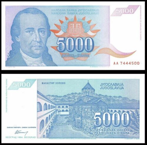 Iugoslavia 1994 - 5000 dinar aUNC/UNC