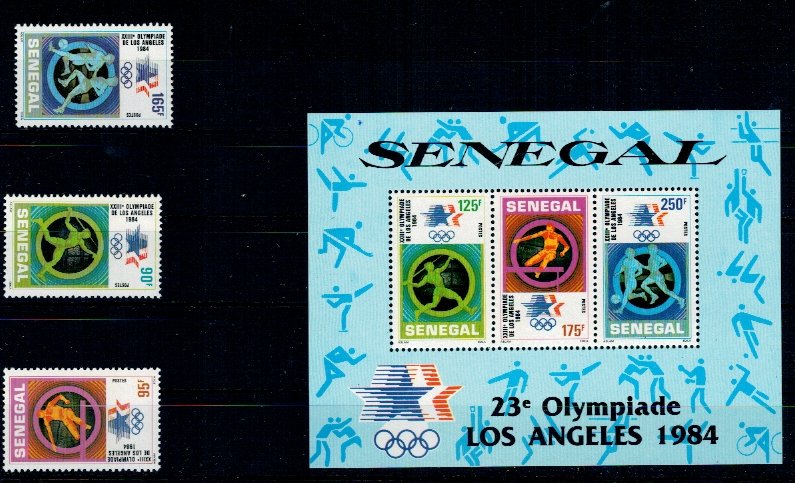 Senegal 1984 - Jocurile Olimpice, serie+colita neuzata