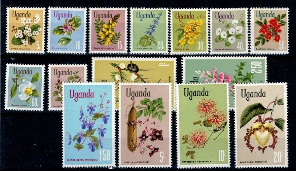 Uganda 1969 - Flori, serie neuzata