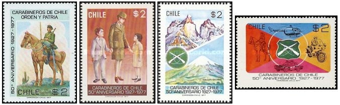 Chile 1977 - 50th Anniversary of Chilean Police Force serie neuz