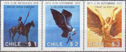 Chile 1976 - 3rd Anniversary of Military Junta serie neuzata