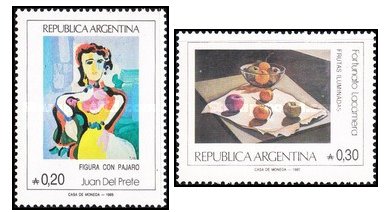 Argentina 1985 - Pictura, arta, serie neuzata