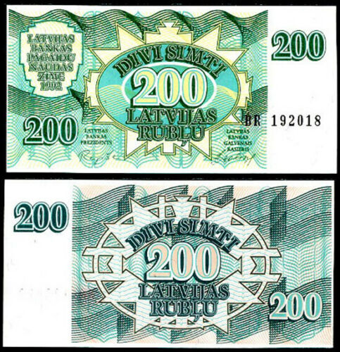 Letonia 1992 - 200 rublu UNC