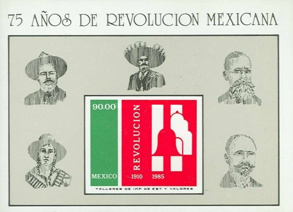 Mexic 1985 - Aniversarea Revolutiei, colita neuzata