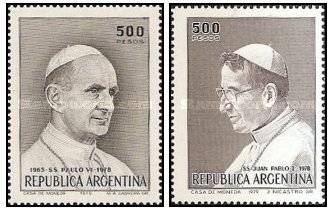 Argentina 1979 - Papa Ioan Paul I, serie neuzata