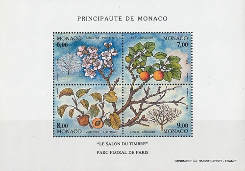 Monaco 1994 - Flori, fructe, bloc neuzat