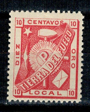 Tierra del Fuego 1891 - 10c posta locala Julius Popper