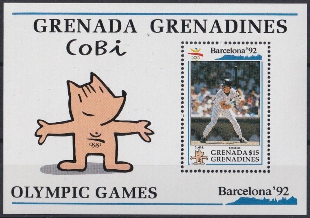 Grenada Grenadines 1992 Sport, JO Barcelona, baseball, colita ne