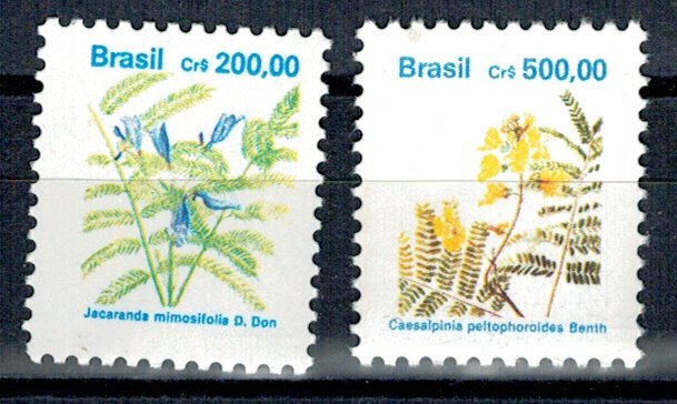 Brazilia 1991 - Flori, serie neuzata