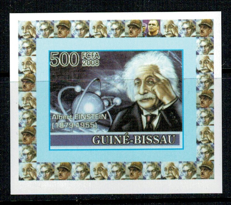 Guinea Bissau 2008 - Einstein, Mi3753 nedantelata DELUXE