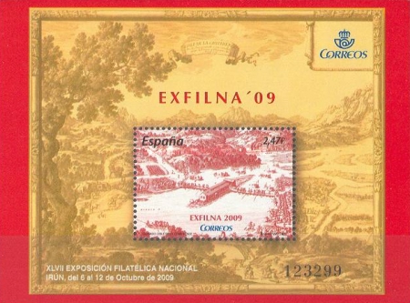 Spania 2009 - Expo EXFILNA colita neuzata