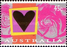 Australia 1996 Valentine`s Day, neuzat