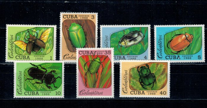Cuba 1988 - Insecte, coleoptere, serie neuzata