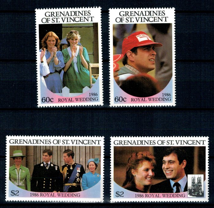 Grenadines of St Vincent 1986 - Royal Wedding, serie neuzata
