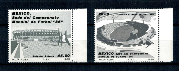 Mexic 1985 - CM fotbal, stadioane, serie neuzata