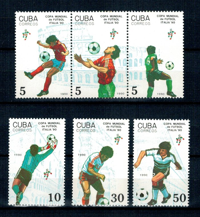Cuba 1990 - CM fotbal, serie neuzata