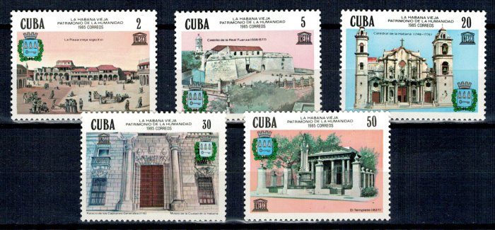 Cuba 1985 - UNESCO, arhitectura, vechea Havana, serie neuzata