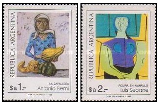 Argentina 1983 - Pictura, arta, serie neuzata