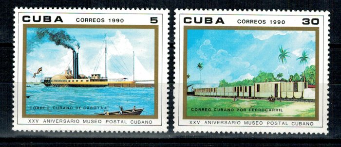 Cuba 1990 - Muzeul postal, vapor, serie neuzata