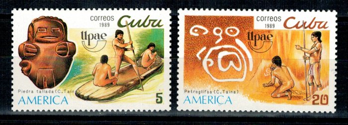 Cuba 1989 - America, arta indigenilor, serie neuzata