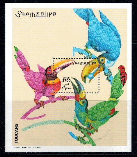 Somalia 2003 - Pasarea tucan, colita neuzata