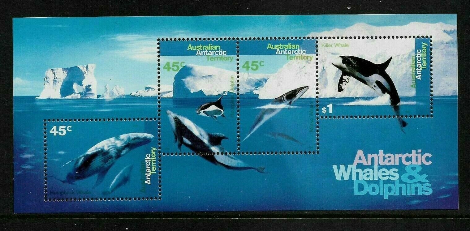 Australian Antarctic 1995 - Fauna marina, bloc neuzat