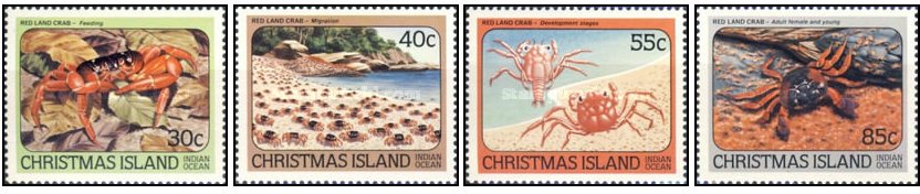 Christmas Island 1984 - Crabi, fauna, serie neuzata