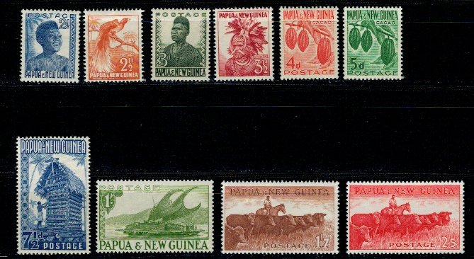 Papua New Guinea 1952-1960 - Motive locale, serie incompleta, ne