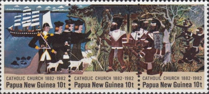 Papua New Guinea 1982 - Catholic Church in Papua serie neuzata