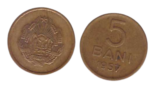 Romania 1957 - 5 bani, circulata