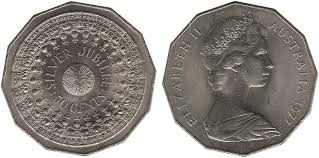 Australia 1977 - 50 cents, Silver Jubilee